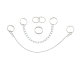 Safety pin Anti-lost rope Insurance pin Anti-lost iron chain Stainless steel wire rope with keychain fixing clip key ring