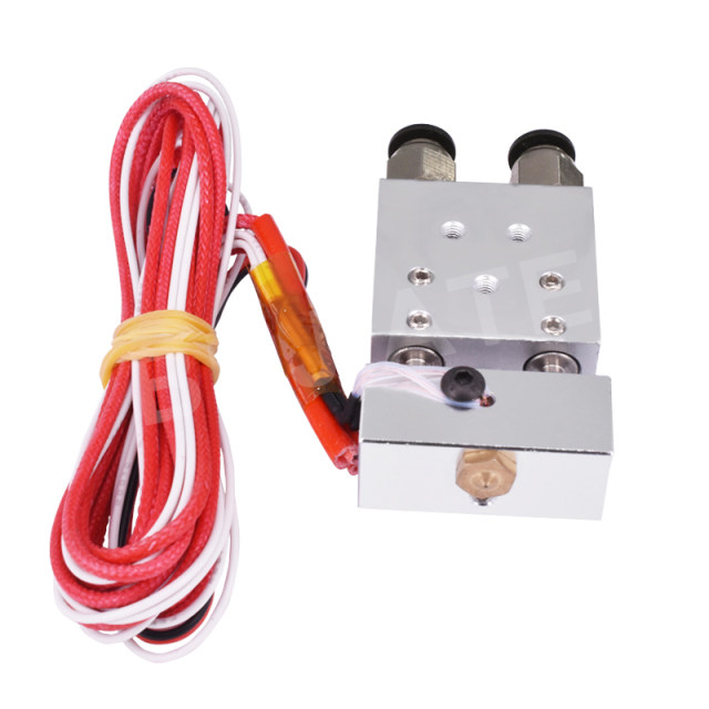 3D printer accessories Single-head color mixing plus extrusion kit Two in and one out Two-color print head Heating hot end