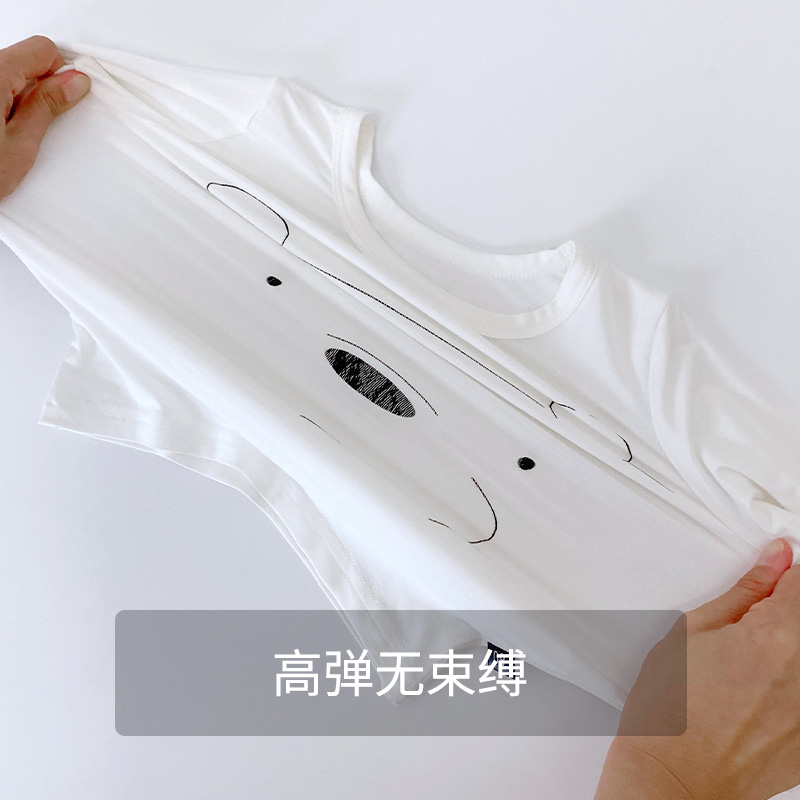 BABY PAJAMAS MODAL HIGH WAIST BELLY PROTECTION SPRING AND AUTUMN LONG SLEEVE UNDERWEAR SET CHILDREN BOYS GIRLS AUTUMN CLOTHES AUTUMN PANTS