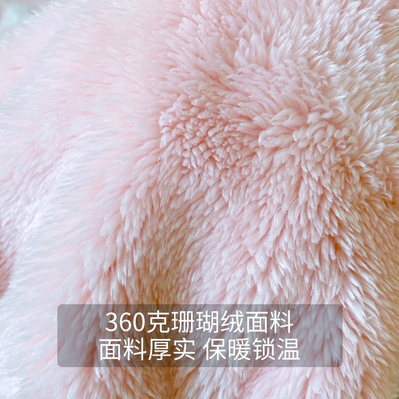 CHILDRENS PAJAMAS CORAL VELVET AUTUMN AND WINTER THICKENED FLANNEL PULLOVER WARM SET BOYS GIRLS BABY LOUNGEWEAR