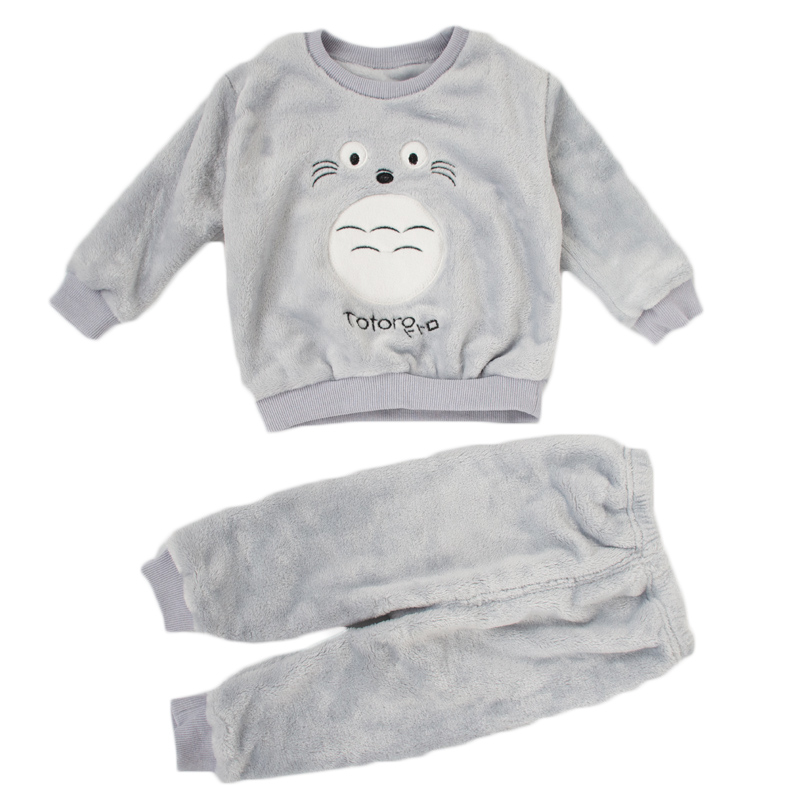 CHILDRENS PAJAMA SET FLANNEL CORAL VELVET AUTUMN WINTER CARTOON WARM GIRL BABY BOY LOUNGEWEAR MEN