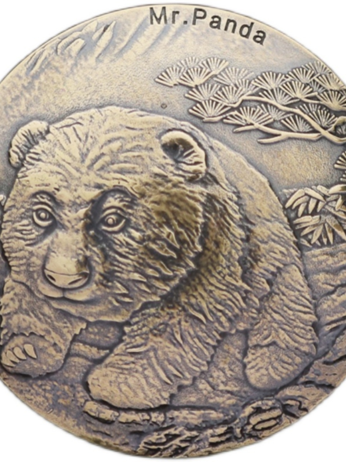 ANCIENT RETRO HANDMADE DISTRESSED PURE BRASS PANDA DECORATION BUCKLE WEALTH CLOTH BUCKLE LEATHER GOODS LUGGAGE PERSONALITY DIY DECORATION