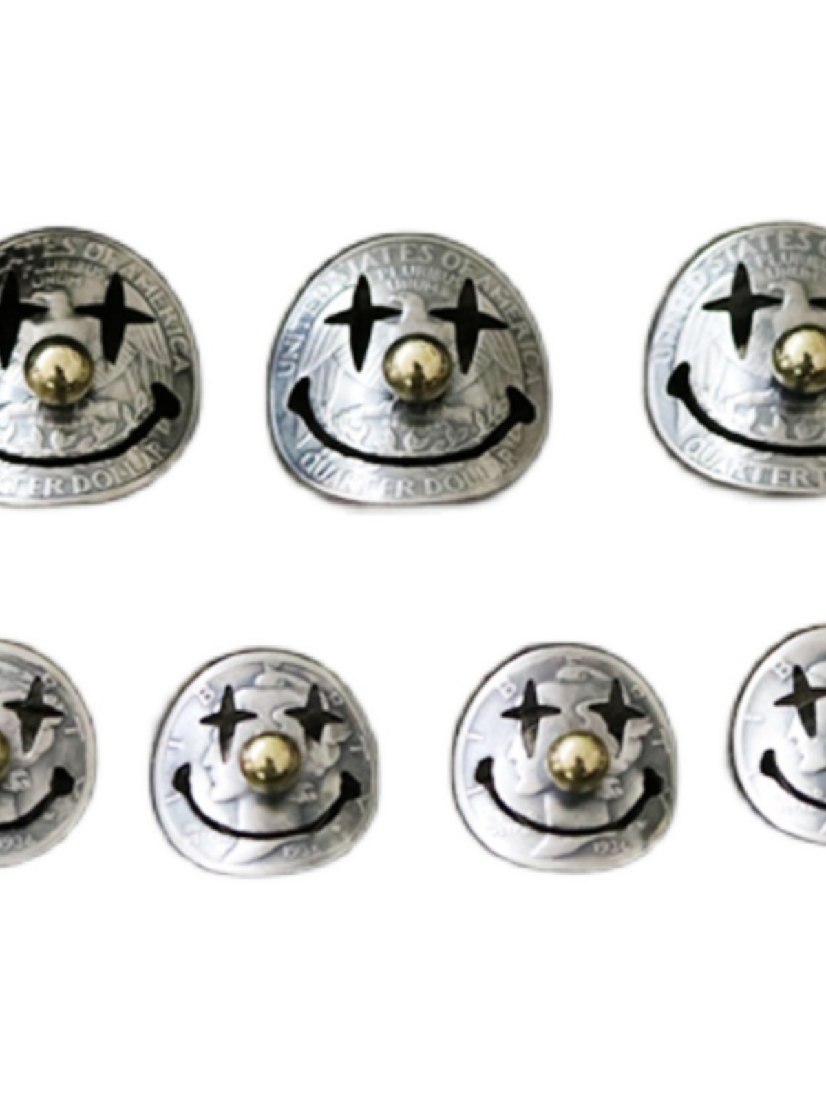 HANDMADE VINTAGE CATTLE COIN BUCKLE EAGLE SQUARE SCARF BUCKLE HANDMADE HOLLOW SMALL SILVER COIN SQUARE SCARF DECORATIVE BUCKLE