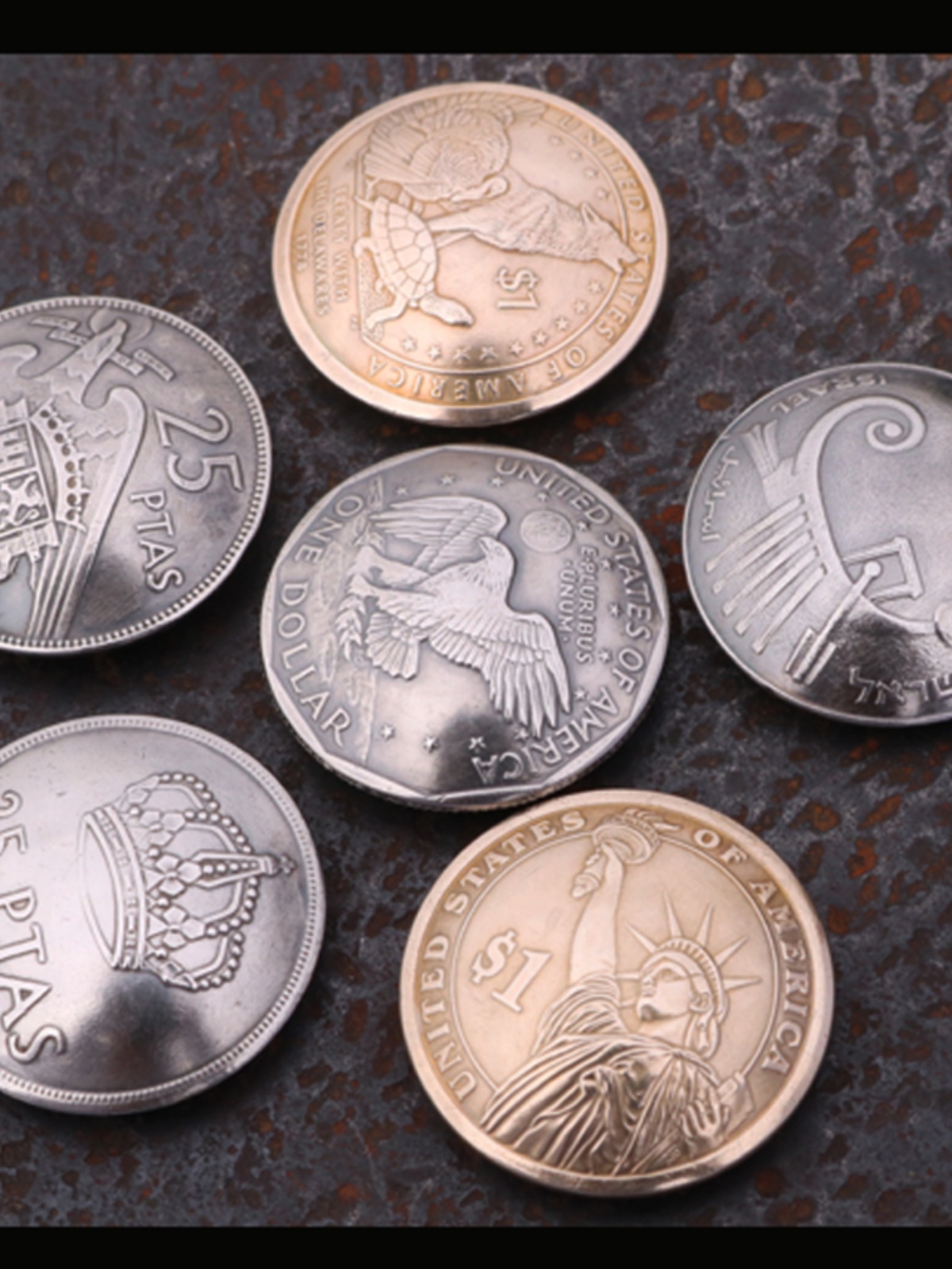HANDMADE DIY VINTAGE GENUINE MONEY CLOTHES DECORATION BUCKLE COIN CUFFLINKS LEATHER GOODS CAI CLOTH BUCKLE COIN BADGE 26-27MM