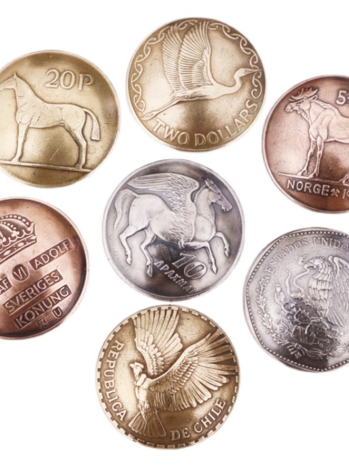 HANDMADE DIY VINTAGE GENUINE MONEY CLOTHES DECORATION BUTTON COIN CUFFLINK LEATHER GOODS CAI CLOTH BUCKLE COIN BADGE 26-27MM