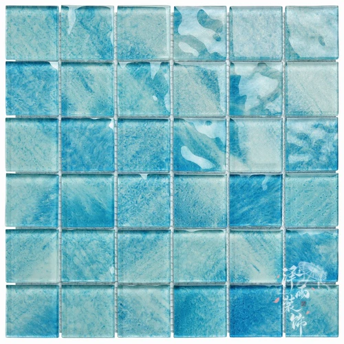 Стеклянная окрашенная мозаика, зеленый бассейн на стену