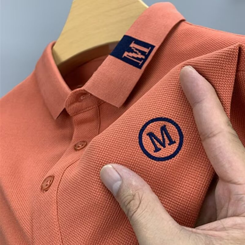 CLEARANCE AND LEAKAGE COUNTER WITHDRAWAL SUMMER BUSINESS POLO SHIRT MENS THIN PLUS SIZE SHORT-SLEEVED T-SHIRT DURABLE HALF-SLEEVED TIDE