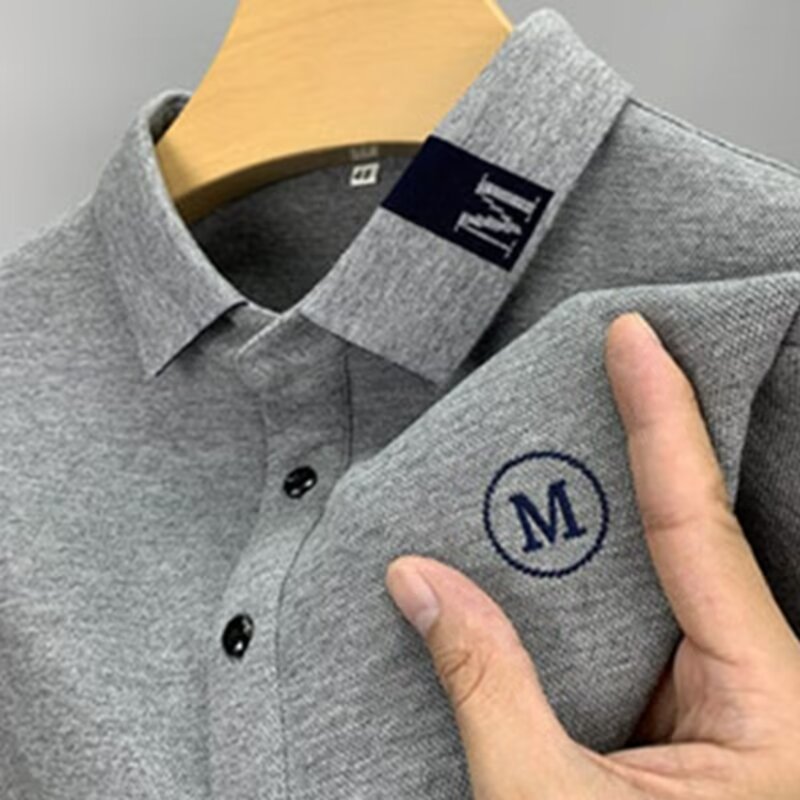 CLEARANCE AND LEAKAGE COUNTER WITHDRAWAL SUMMER BUSINESS POLO SHIRT MENS THIN PLUS SIZE SHORT-SLEEVED T-SHIRT DURABLE HALF-SLEEVED TIDE