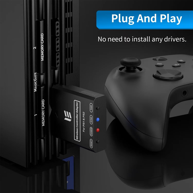 PS2 WIRELESS BLUETOOTH RECEIVER CONTROLLER ADAPTER PS1 WIRELESS CONTROLLERPS2 WIRELESS CONTROLLER BLUETOOTH ADAPTER