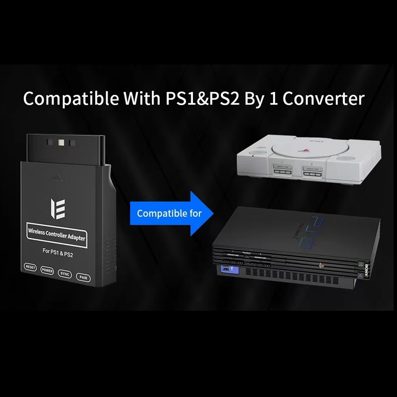 PS2 WIRELESS BLUETOOTH RECEIVER CONTROLLER ADAPTER PS1 WIRELESS CONTROLLERPS2 WIRELESS CONTROLLER BLUETOOTH ADAPTER