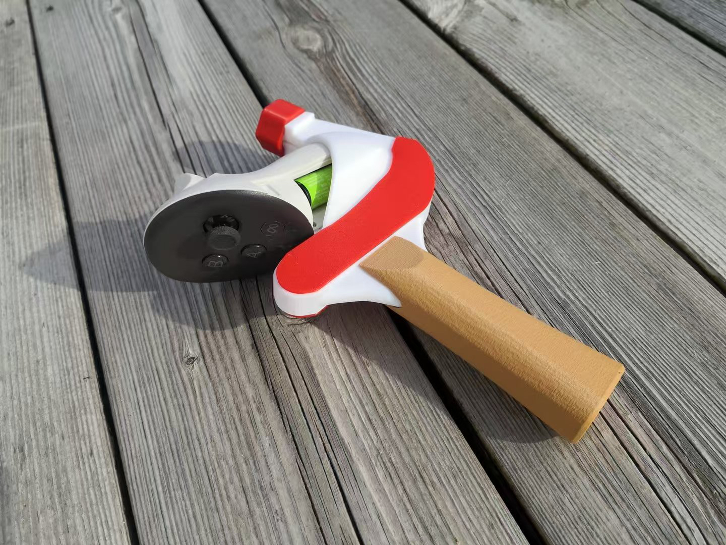 메타 퀘스트3 탁구 수평 라켓 블랙 핸들 솔리드슬라임 115 브래킷