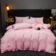 Summer quilt single ice silk four-piece set Tiansi bedding silk quilt cover tribute satin bed sheet washing dormitory three-piece set