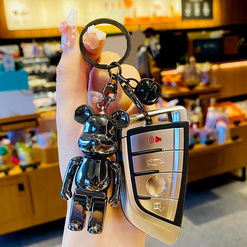 CARTOON CREATIVE SMOOTH GRADIENT BEAR DOLL KEYCHAIN BAG CAR