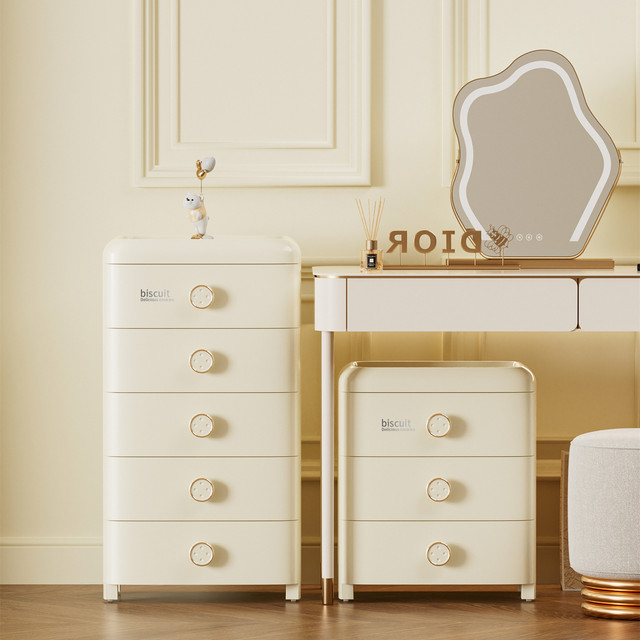 Drawer storage cabinet Household storage cabinet Multi-layer living room wall thickened chest of cabinets head movable storage cabinet