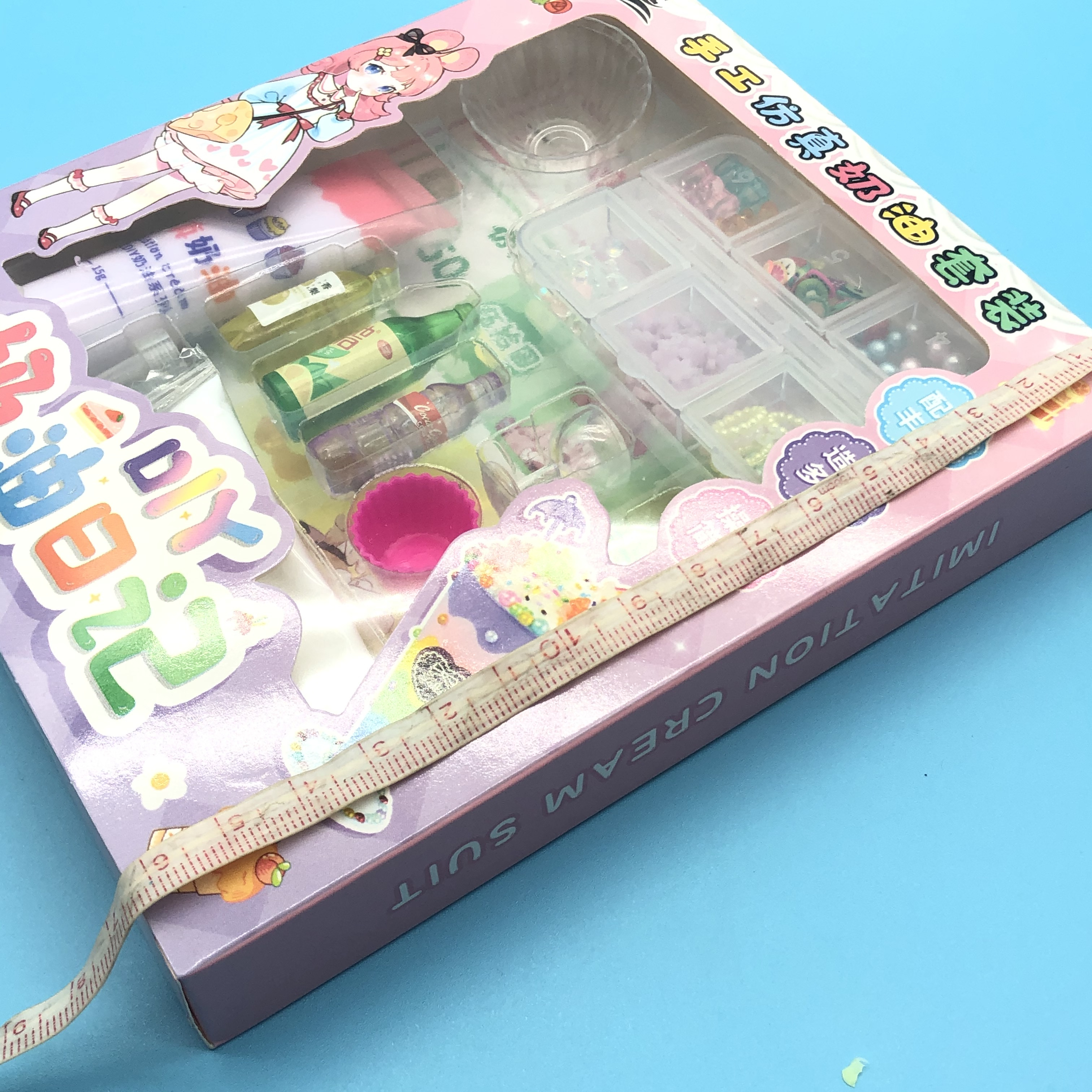 HANDMADE DIY CREAM DIARY SET SIMULATED CREAM CHILDRENS SHOT GLASS TOY TO EXERCISE HANDS-ON ABILITY