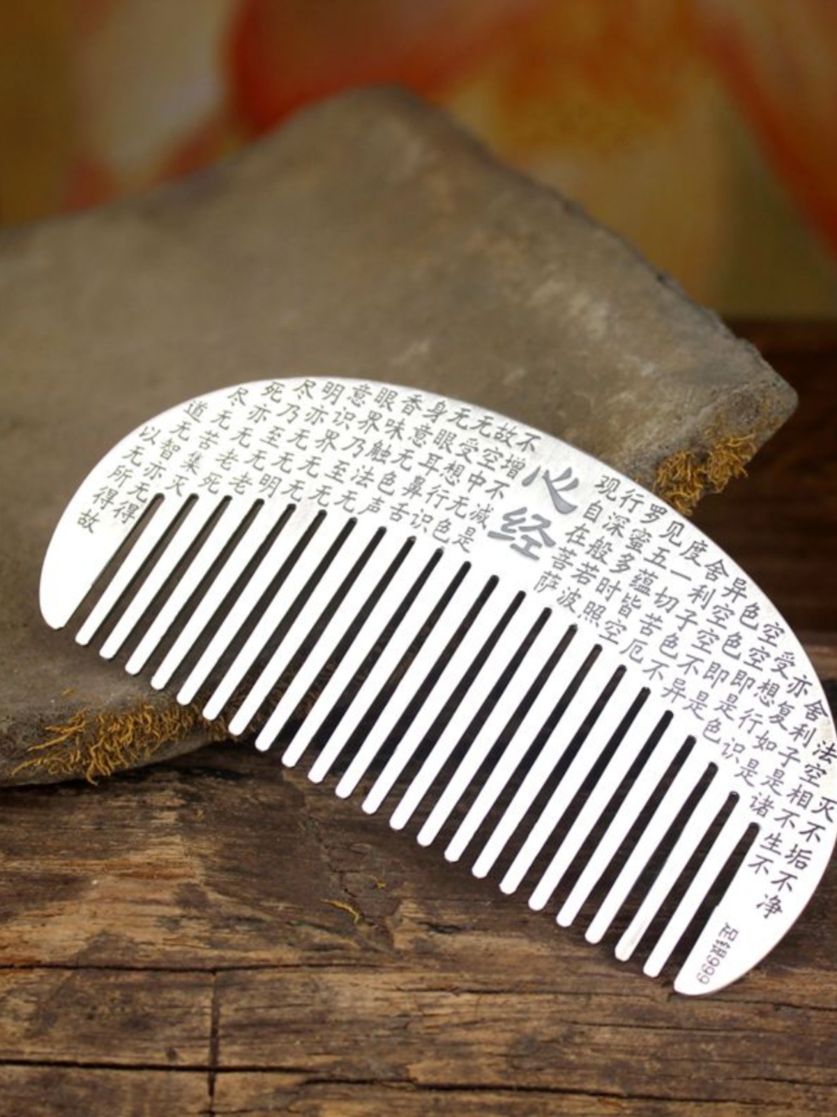 999 순수 실버 로터스 실버 빗 수제 실버 빗 국가 동향 고대 스타일 여성의 마음 경전 실버 헤어 빗 휴일 선물