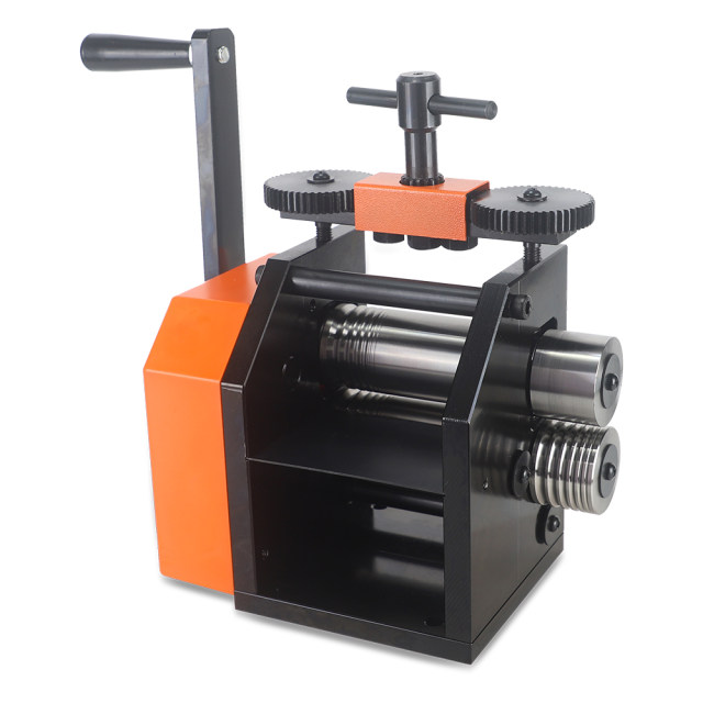 Small hand-crank tablet press bracelet press bending European wire press silver copper jewelry DIY gold-plated tool