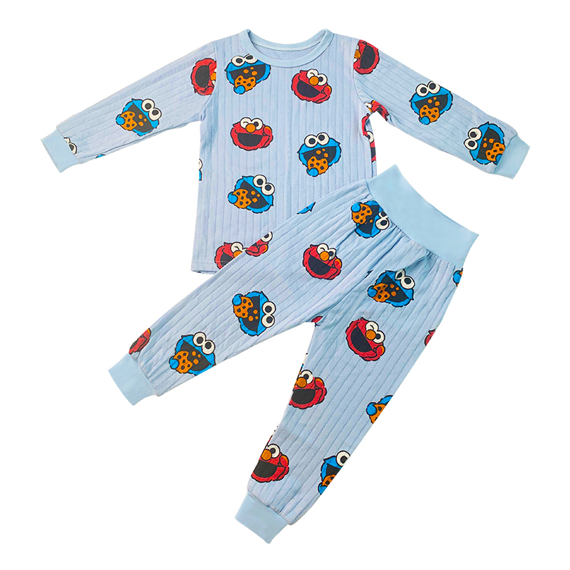 CHILDRENS PAJAMAS BOYS SPRING AND AUTUMN BABY GIRLS HIGH-WAISTED BELLY PROTECTION COLD PREVENTION COTTON AUTUMN CLOTHES AUTUMN PANTS HOME WEAR SETS