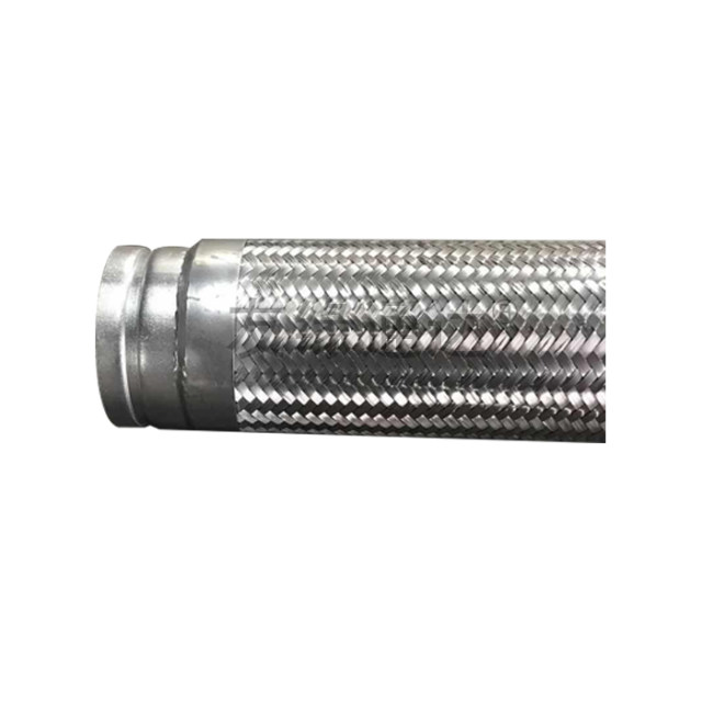 304 stainless steel corrugated pipe grooved hose quick connection fire joint high temperature high pressure braided metal clamp type