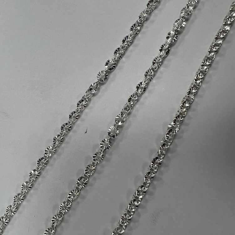 S  SUNFLOWER CHAIN THIN CHAIN EARRING CHAIN HANDMADE DIY BRACELET NECKLACE SILVER JEWELRY ACCESSORIES SEMI-FINISHED CHAIN
