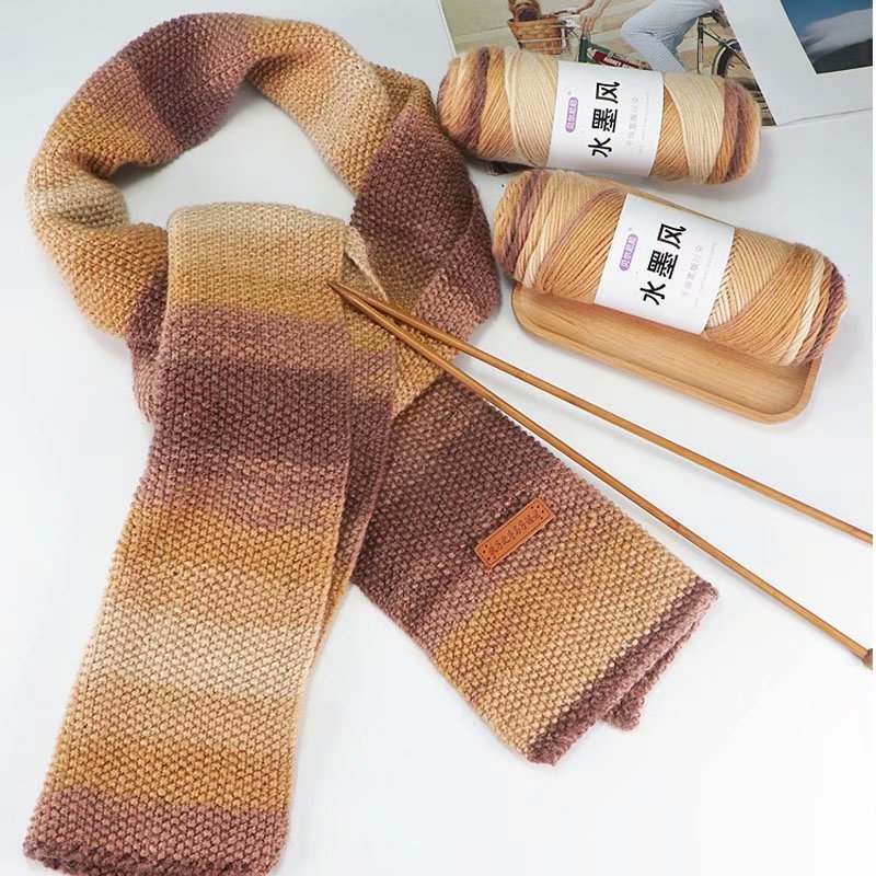 SEGMENT DYEING GRADIENT WOOL THREAD MENS AND WOMENS SCARVES RODS NEEDLEWORK ALPACA CROCHET HOOKS HAT SCARVES SHAWLS COAT THREADS