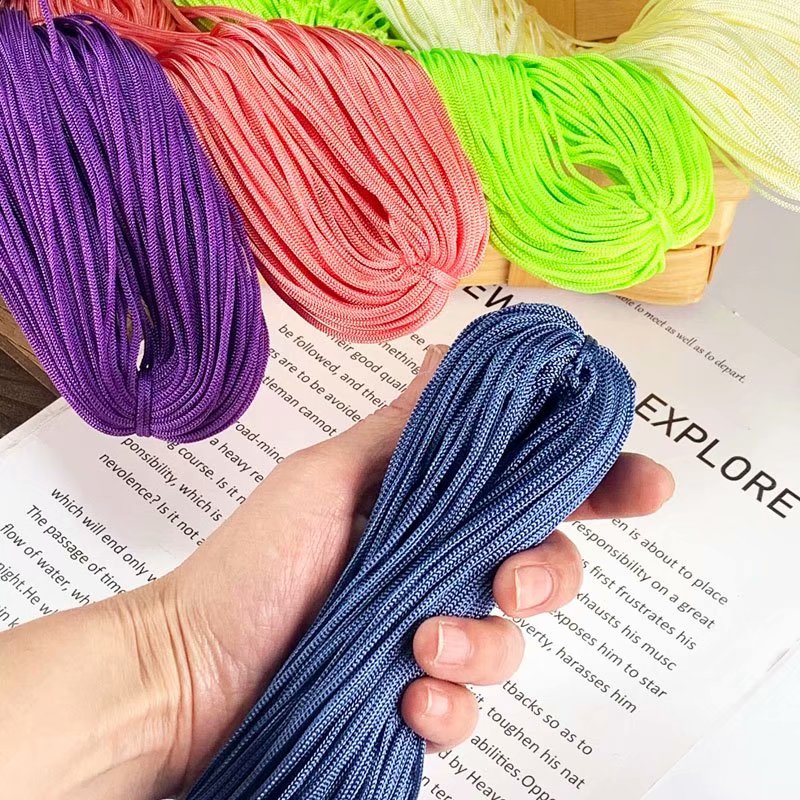 HOLLOW THREAD LIGHT BODY ICE SILK THREAD HANDWOVEN HOOK SUMMER COOL HAT HOOK HAT HOOK BAG CUSHION BRIGHT SILK THREAD SUMMER