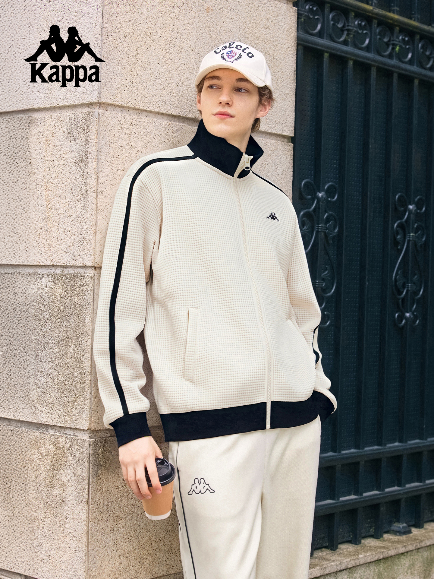 Женская спортивная куртка Kappa Kappa back-to-back, новинка 2025 года, осенний повседневный и удобный кардиган в стиле old money для мужчин Изображение 1