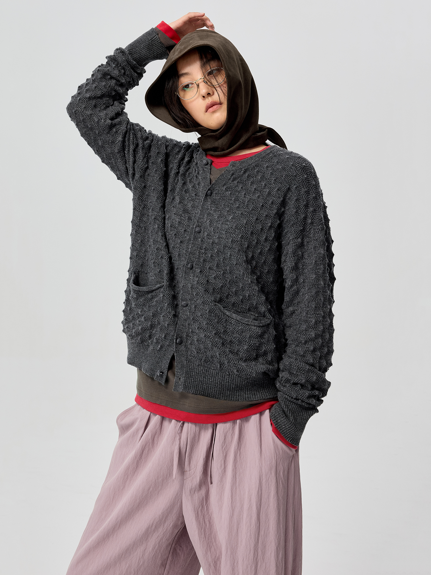 Simple Project] Pineapple Stitch Cardigan - OLDLAUNDRY