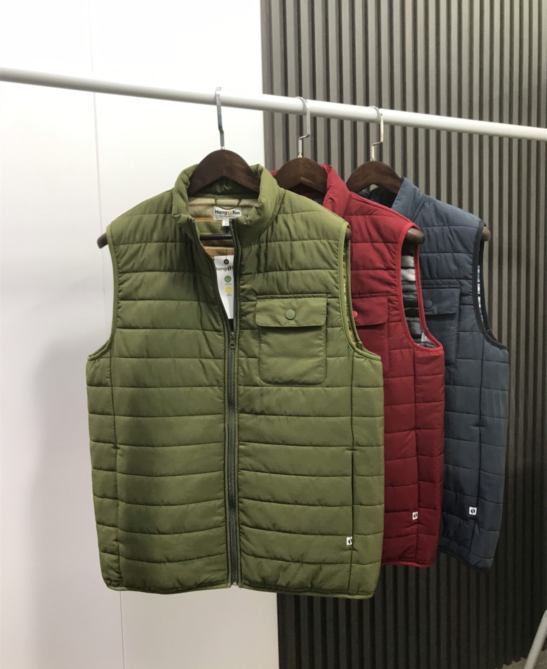 EXPORT FOREIGN TRADE SINGLE AUTUMN AND WINTER NEW MENS STAND-UP COLLAR VEST ULTRA-LIGHT WARM VELVET AND COTTON LOOSE MENS SHOULDERS