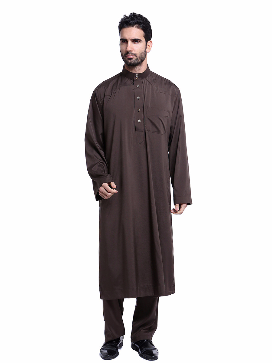 MIDDLE EASTERN SAUDI ETHNIC STYLE MENS ROBE DUBAI ARAB MALAY CLOTHING ARAB MEN KAFTAN SUIT