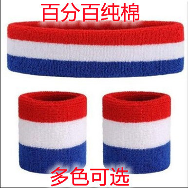 纯棉运动头带瑜伽头巾男女篮网球跑步护额头套吸汗发箍束发带
