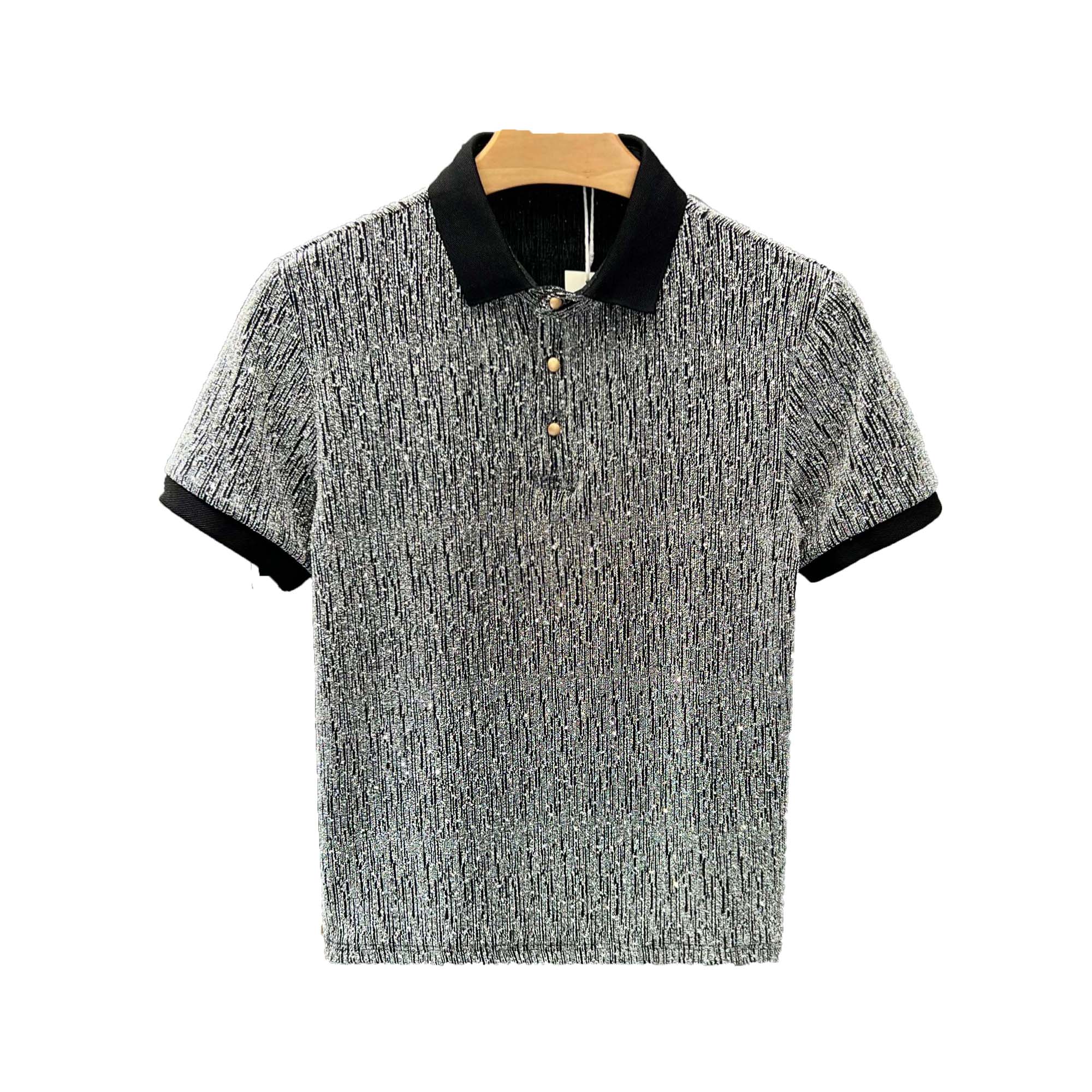 HIGH-CLASS HANDSOME CASUAL MENS SHORT SLEEVE T NEW ROLL-NECK POLO SHIRT SUMMER KOREAN STYLE TREND NICHE HALF-SLEEVED T-SHIRT