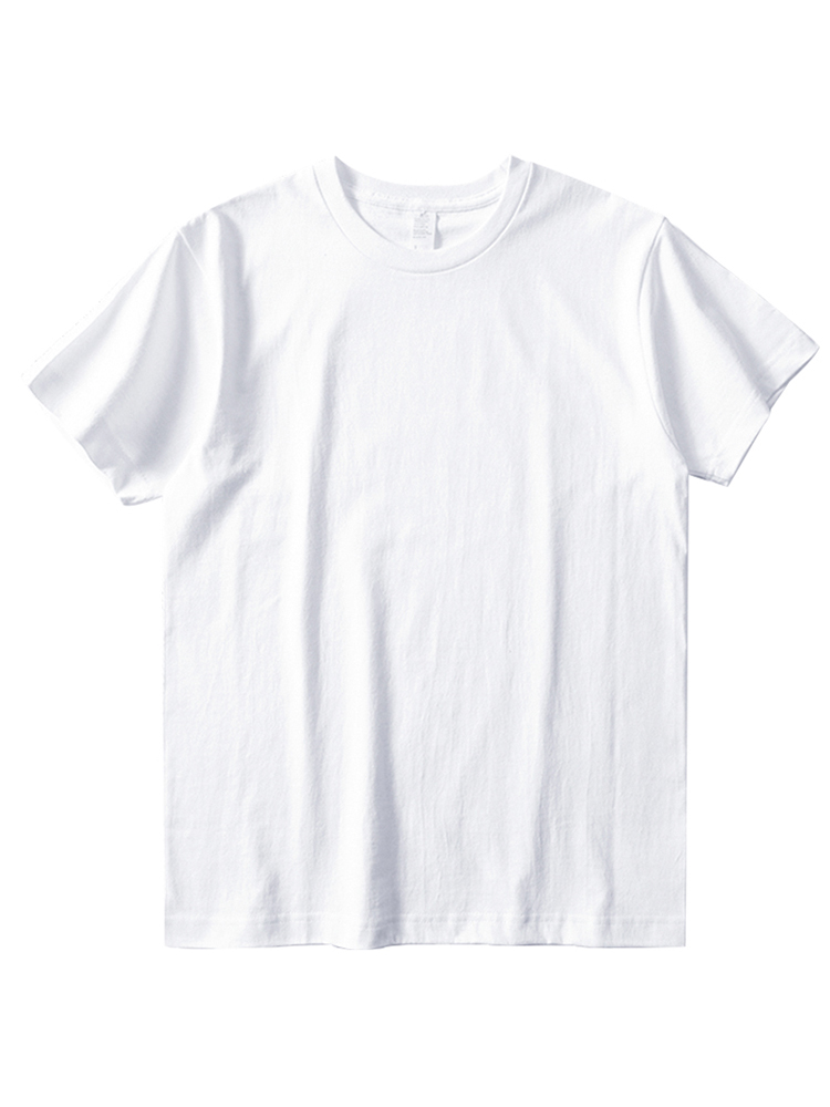 FACTORY DIRECT 250G HEAVY PURE WHITE XINJIANG COTTON SHORT SLEEVE T-SHIRT SUMMER LOOSE AND VERSATILE TOP