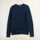 American single men's style 12/16 classic embroidered small-stamp cotton thread thick needle rope round neck men's pullover sweater
