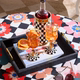 Now imported McKenzie imitation peach modern gentleman checkerboard storage box tray