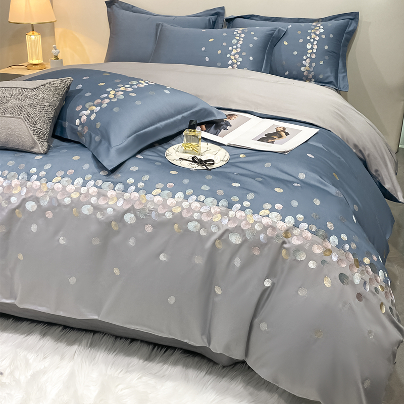 HEPBURN STYLE COTTON FOUR-PIECE SET OF SIMPLE COTTON NEW WEDDING MODERN LIGHT LUXURY LUXURY LUXURY LUXURY BED BEDDING