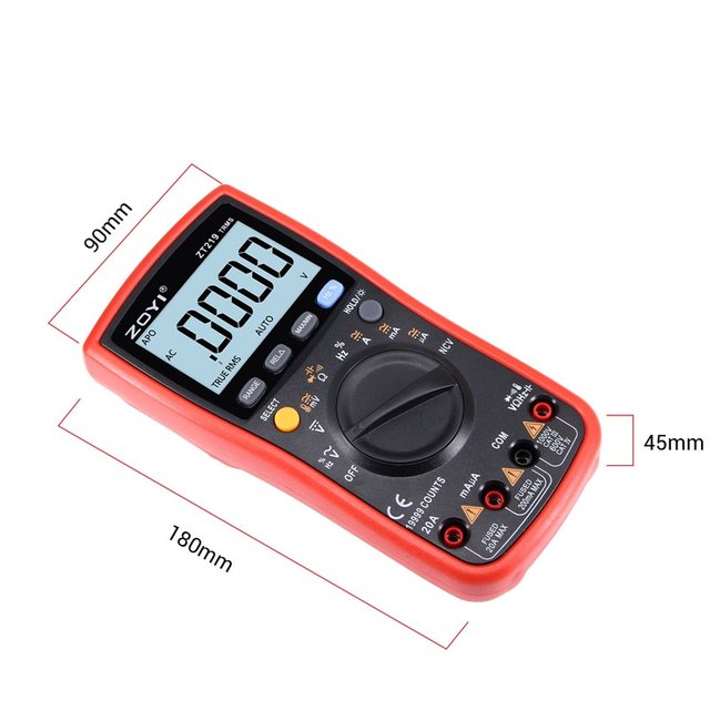 Zhongyi automatic range multimeter ZT219 high-precision four-digit half-anti-fired true-value digital multimeter