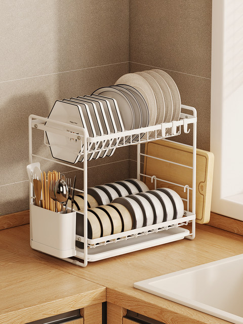 Narrow side dishwasher kitchen drain rack sink side pool dish dishes chopsticks tableware storage drying rack household