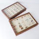 Spot wood grain leather jewelry box earring earrings necklace storage box household large capacity anti-oxidation jewelry box