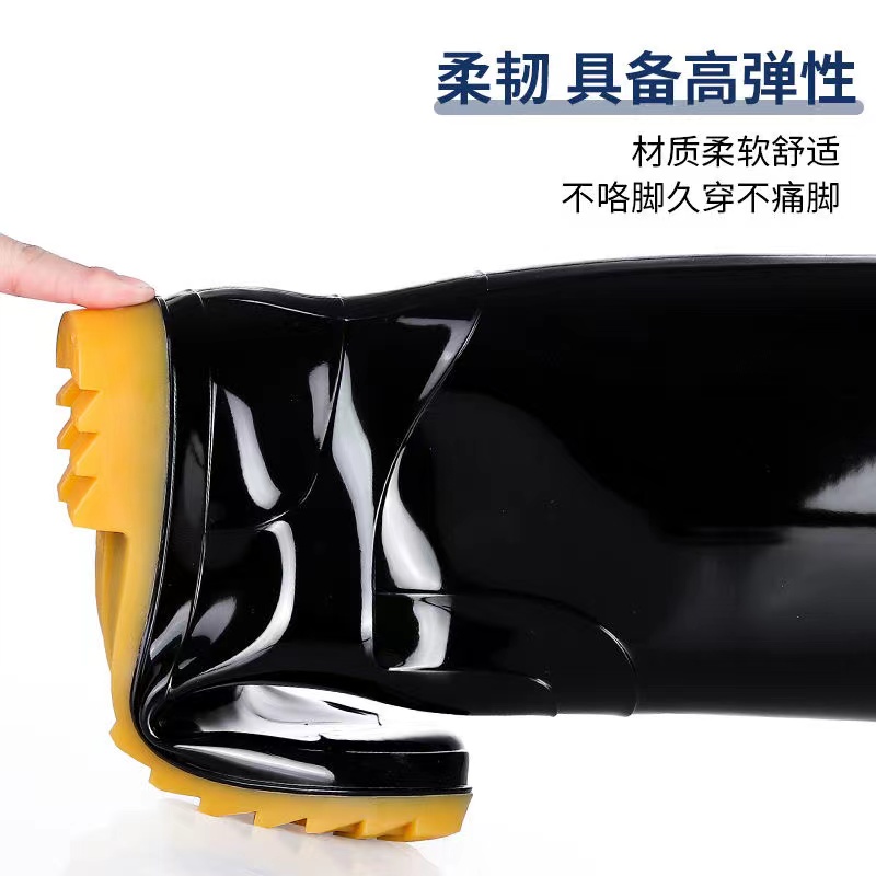 GENUINE SHANGHAI HUILI BRAND RAIN BOOTS MENS 807 ZHONGTONG PULLBACK RAIN BOOTS MENS PULLBACK RAIN BOOTS FOR RAINY DAY TRAVEL