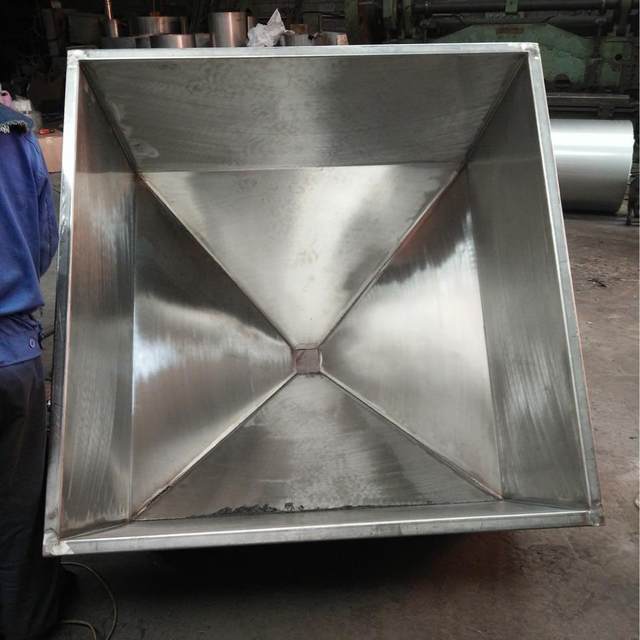 304 stainless steel square cone type Tianfang earth round hopper according to the demand for purchase and many styles of cutting
