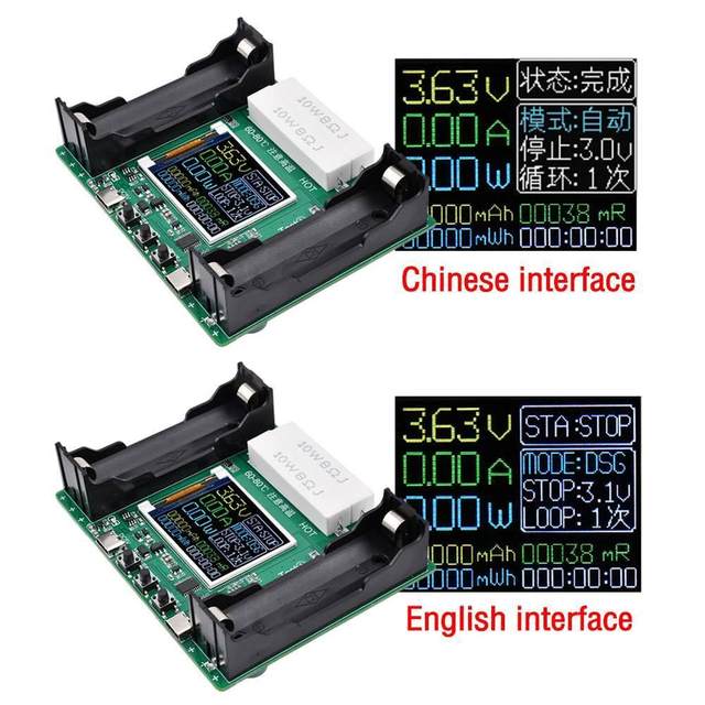 Battery capacity measuring instrument Battery 18650 Lithium battery detector measuring maH/mwH high precision display