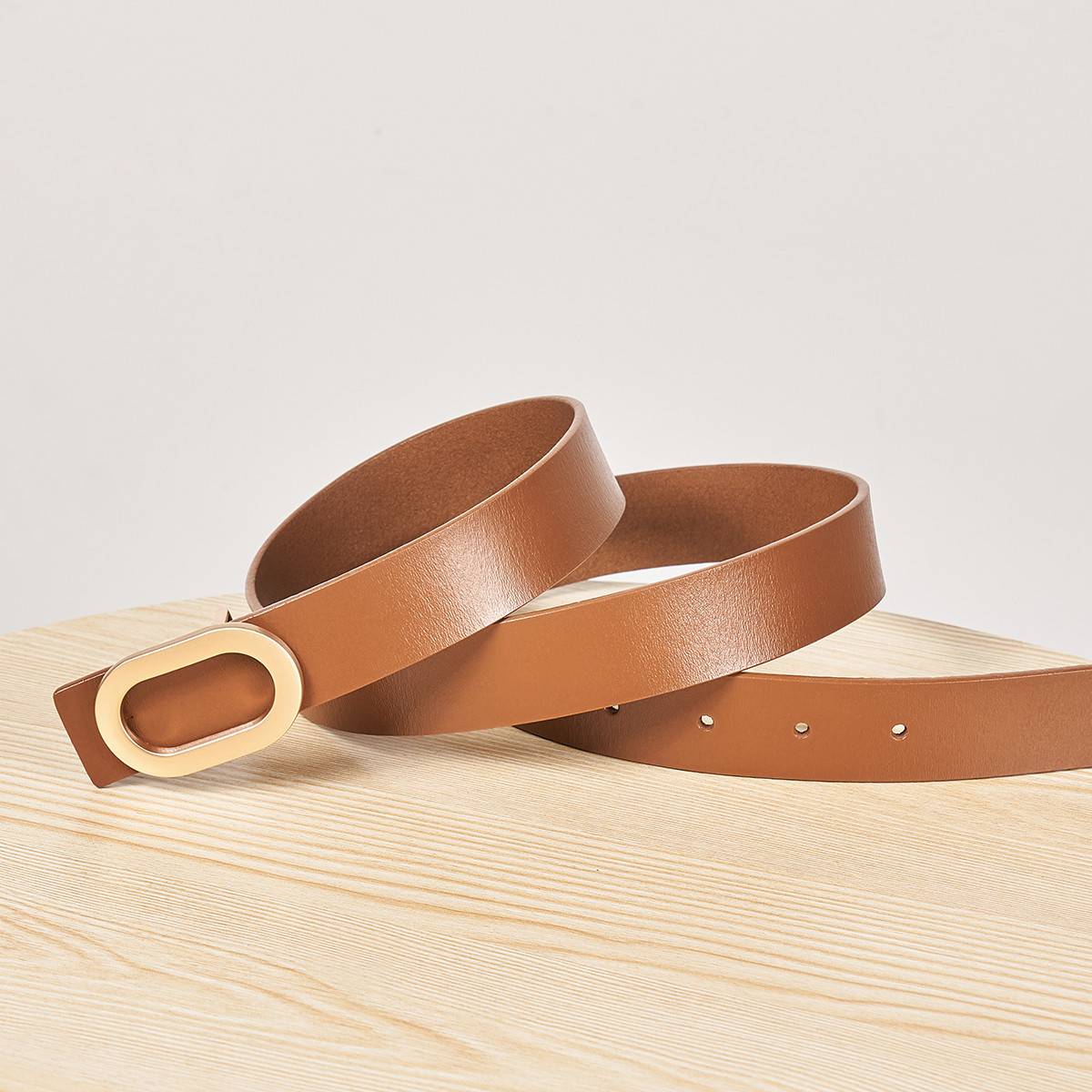 BELT SPOT WOMENS NEW THIN BELT SMOOTH BUCKLE VERSATILE SKIRT FASHION WOMENS DECORATIVE DRESS TROUSERS WOMENS