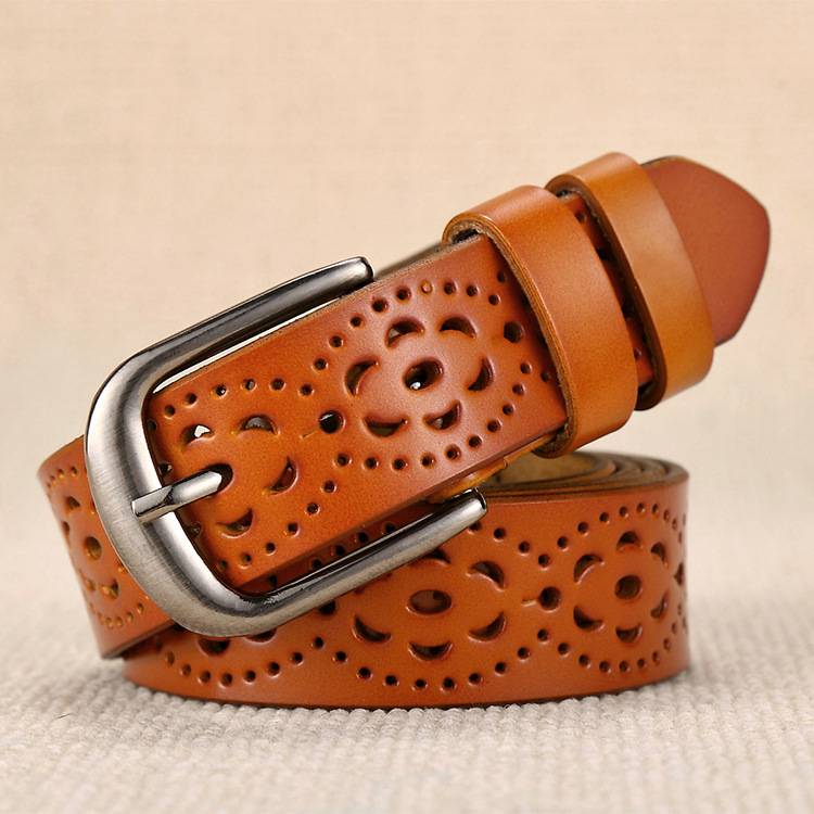 WOMENS BELTS ARE CASUAL AND VERSATILE HOLLOW BELTS WOMENS FINE DECORATIONS SIMPLE AND FASHIONABLE PIN BUCKLES AND TROUSER BELTS PURE
