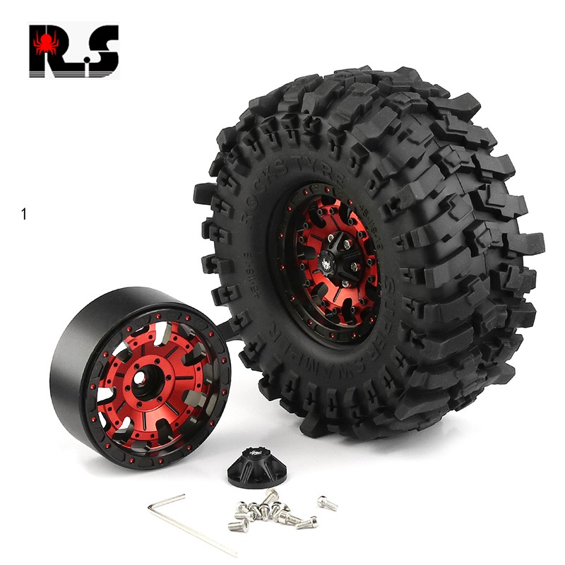 시뮬레이션 등산 자동차 알루미늄 합금 휠 1.9 인치 TRX4 RUITAI SCX10 범용 휠 화가 금속 R98