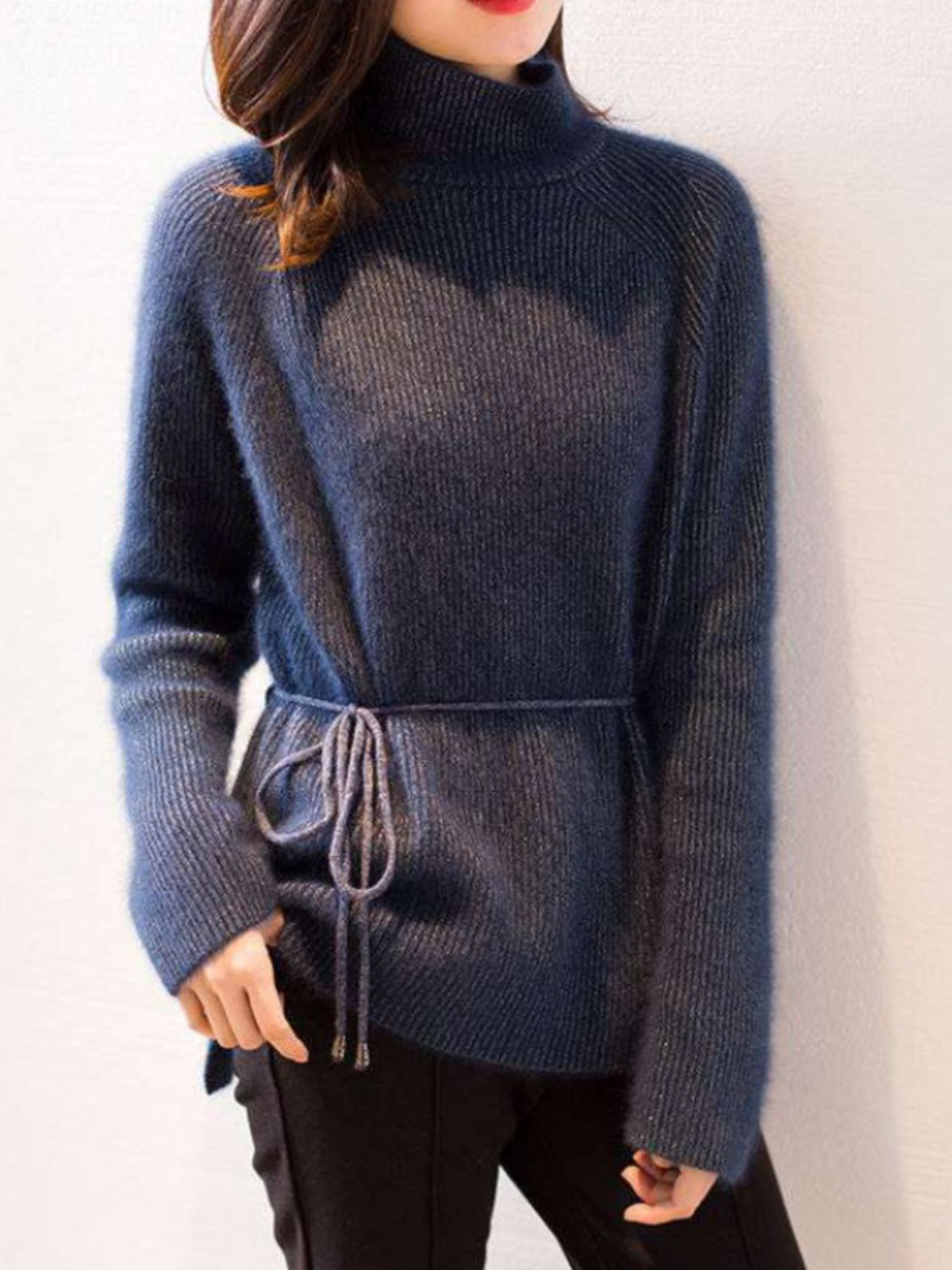 2024 NEW STARRY SKY RACCOON VELVET PREMIUM PURPLE GLOVE TURTLENECK SWEATER WOMENS WINTER BASE SHIRT COAT