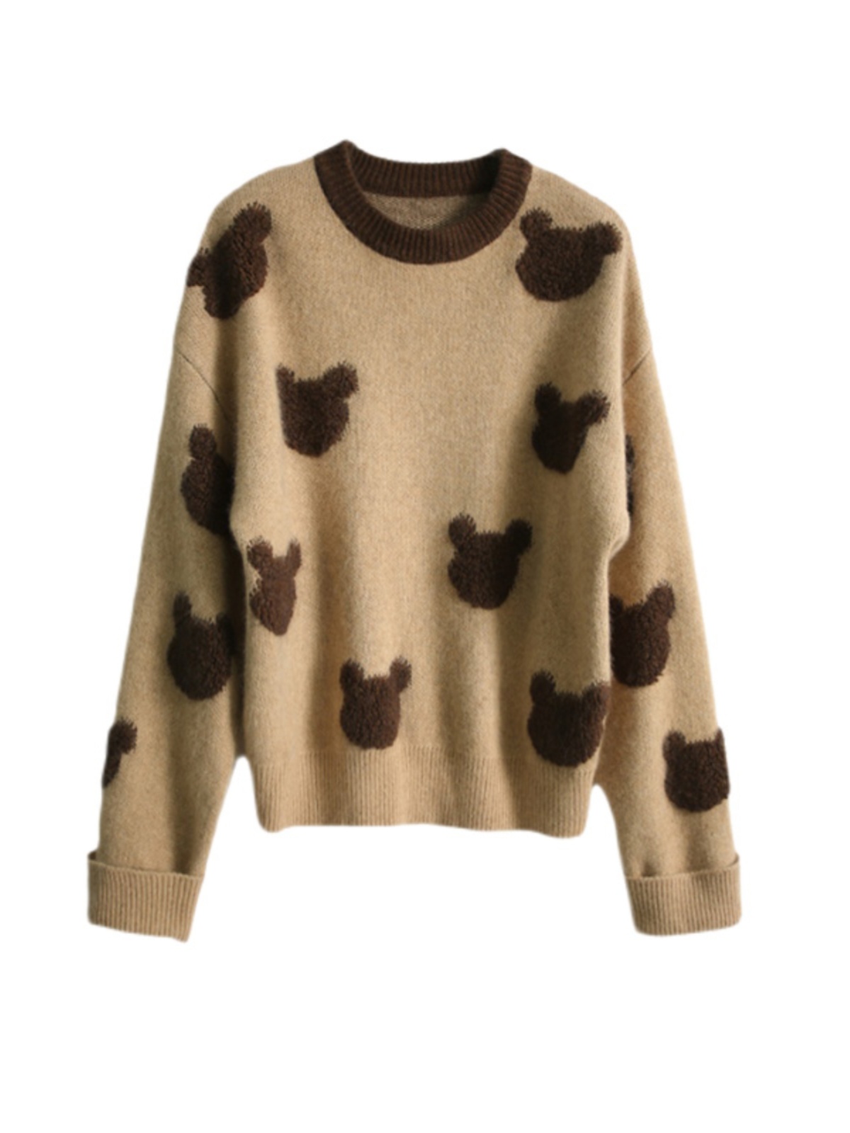 EUROPEAN HIGH-END HEAVY INDUSTRY SMALL FRAGRANCE HIGH-END SENSE OF LUXURY SOFT GLUTINOUS THREE-DIMENSIONAL CARTOON EMBROIDERY RACCOON FLUFF SWEATER WOMENS WINTER THICKENING