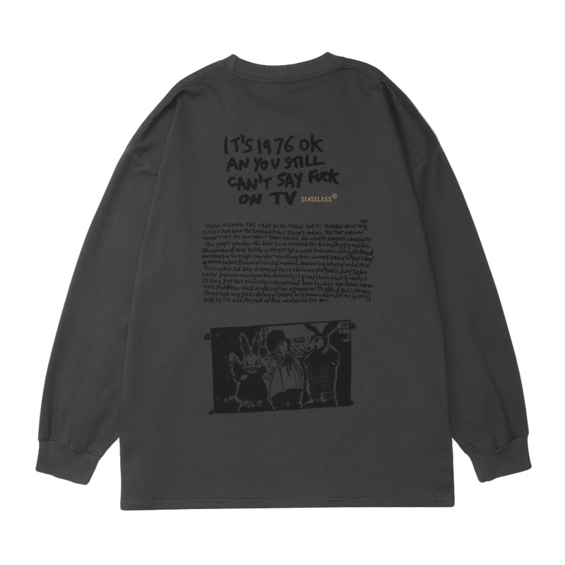 [LOOKING FOR HUMANS] WONDERFUL ADVENTURES AUTUMN NEW AMERICAN TREND FASHION LONG SLEEVE LOOSE MEN AND WOMEN