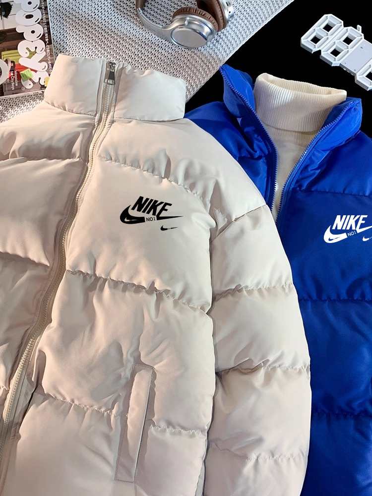 BRAND FOREIGN TRADE COUNTER CLEARANCE TREND WINTER THICKENED DOWN JACKET COUPLE STAND-UP COLLAR WINDPROOF WARM COTTON CLOTHING