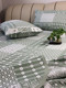 High-quality Class A double-sided jacquard old coarse cloth mat three-piece set of cotton 100 extra thick bed sheet double air conditioning mat